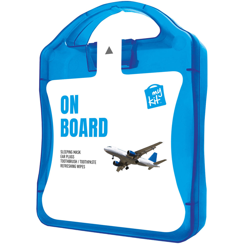 MyKit Flugzeug Reiseset - transparent blau