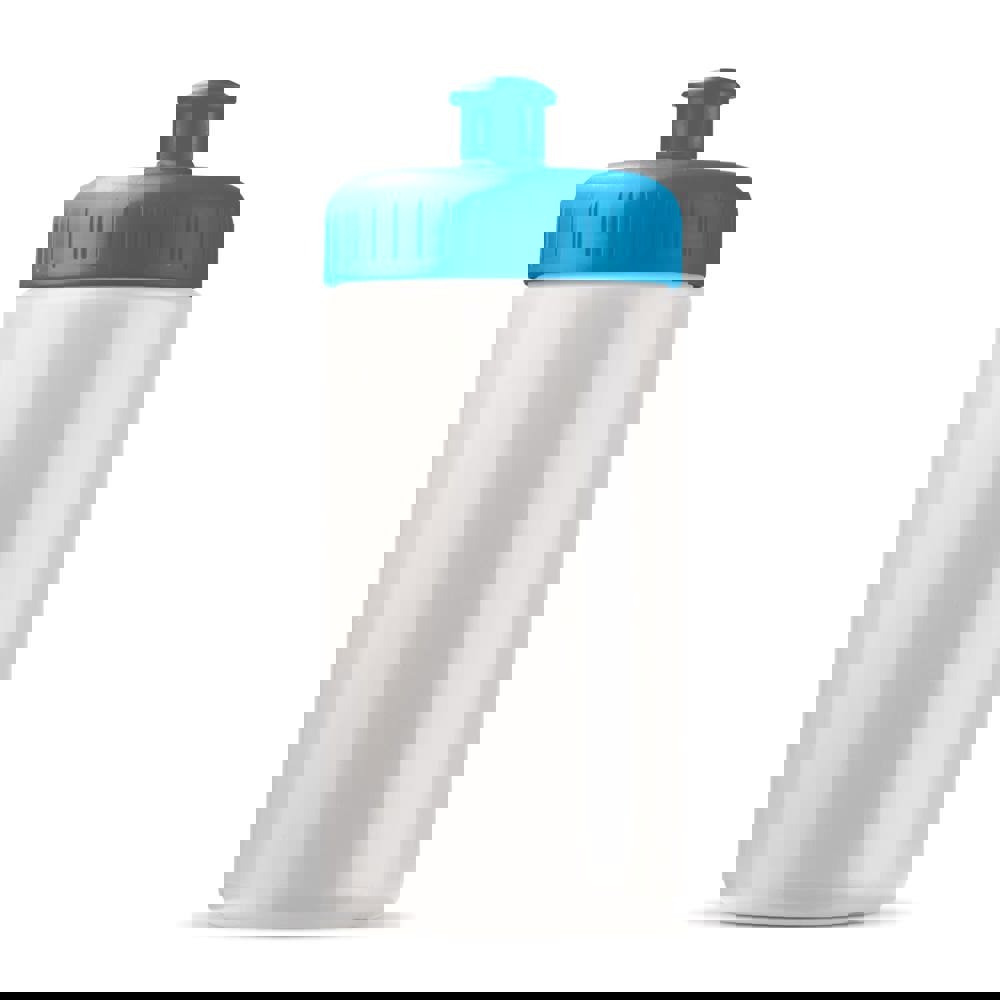 Sportflasche auf Biobasis 500ml basic - Weiss / Hellblau