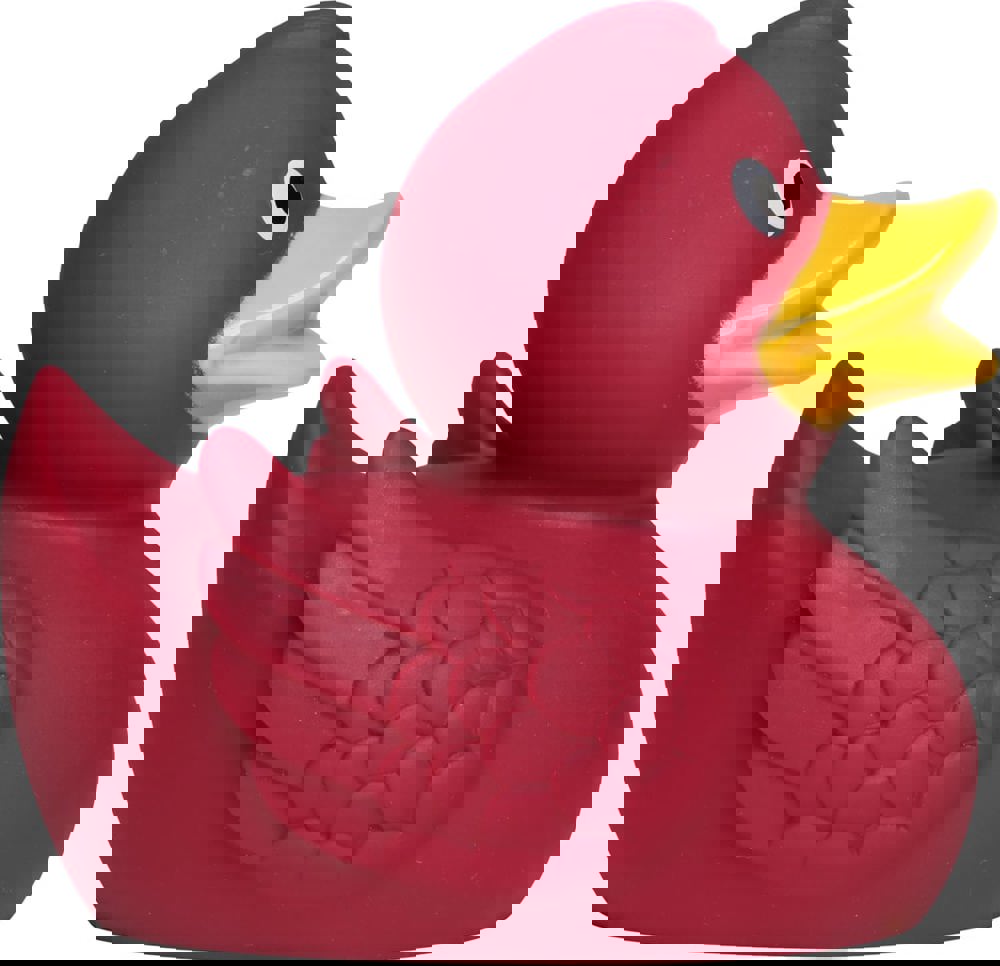 Quietsche-Ente, weinrot, 7,5 cm