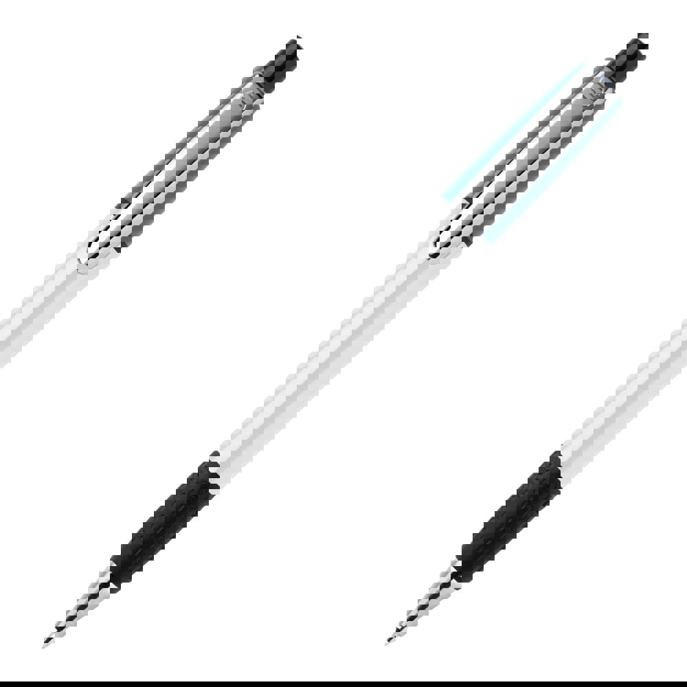 Kugelschreiber Semyr Grip Colour hardcolour - Weiss / Hellblau