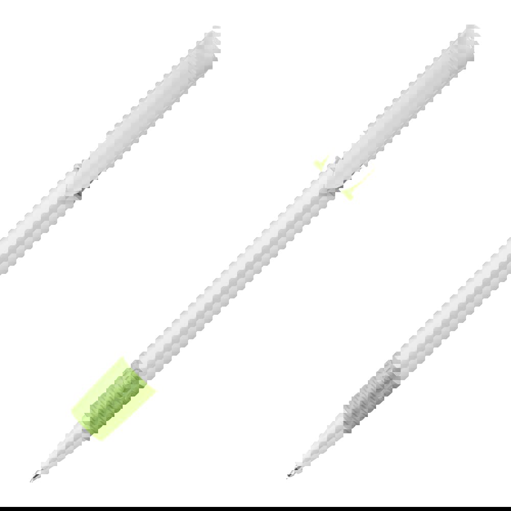Kugelschreiber S40 Grip hardcolour - Weiss / Hellgrün
