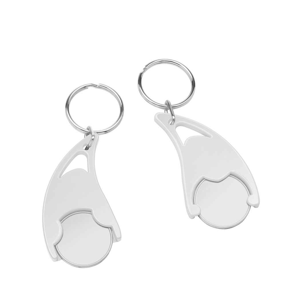 Chiphalter mit  1€-Chip "Epsilon" - Weiß/Weiß