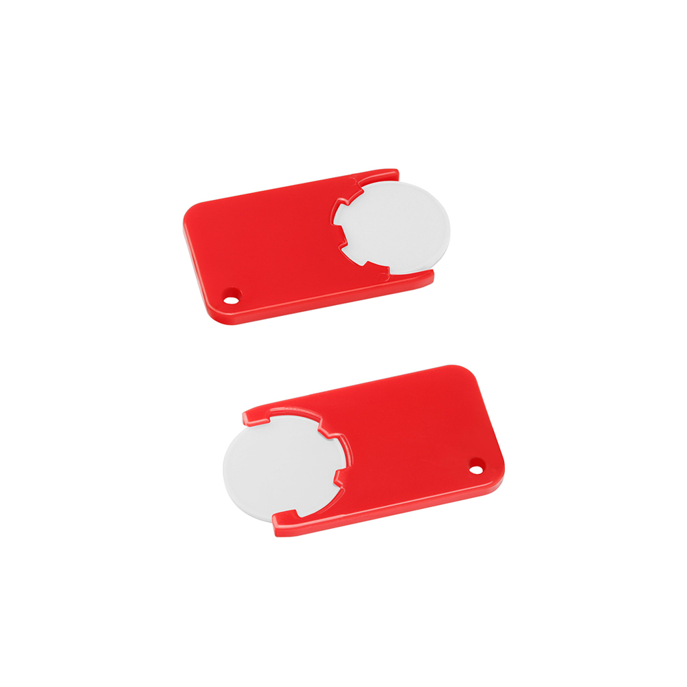 Chiphalter mit 1€-Chip "Beta" - Weiß/Rot