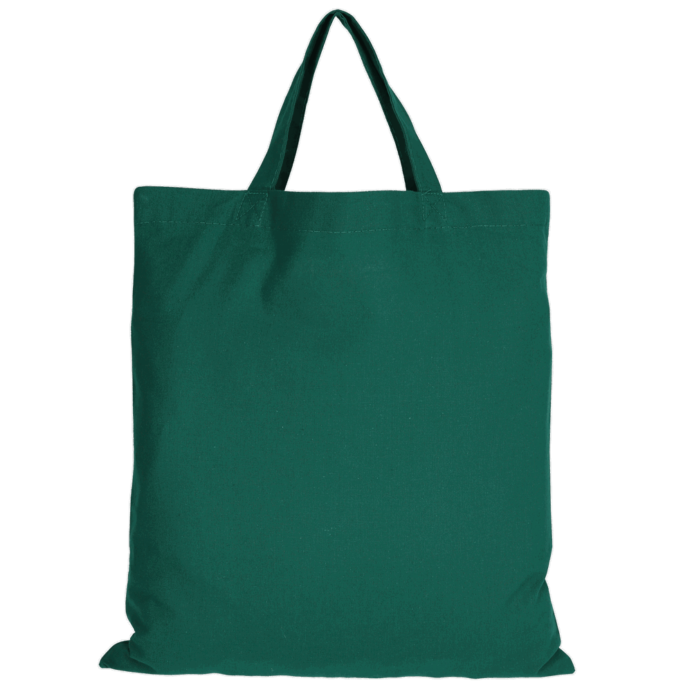 Baumwolltasche - OEKO-TEX®, ca. 140 g/m², mit zwei kurzen Henkeln - waldgrün