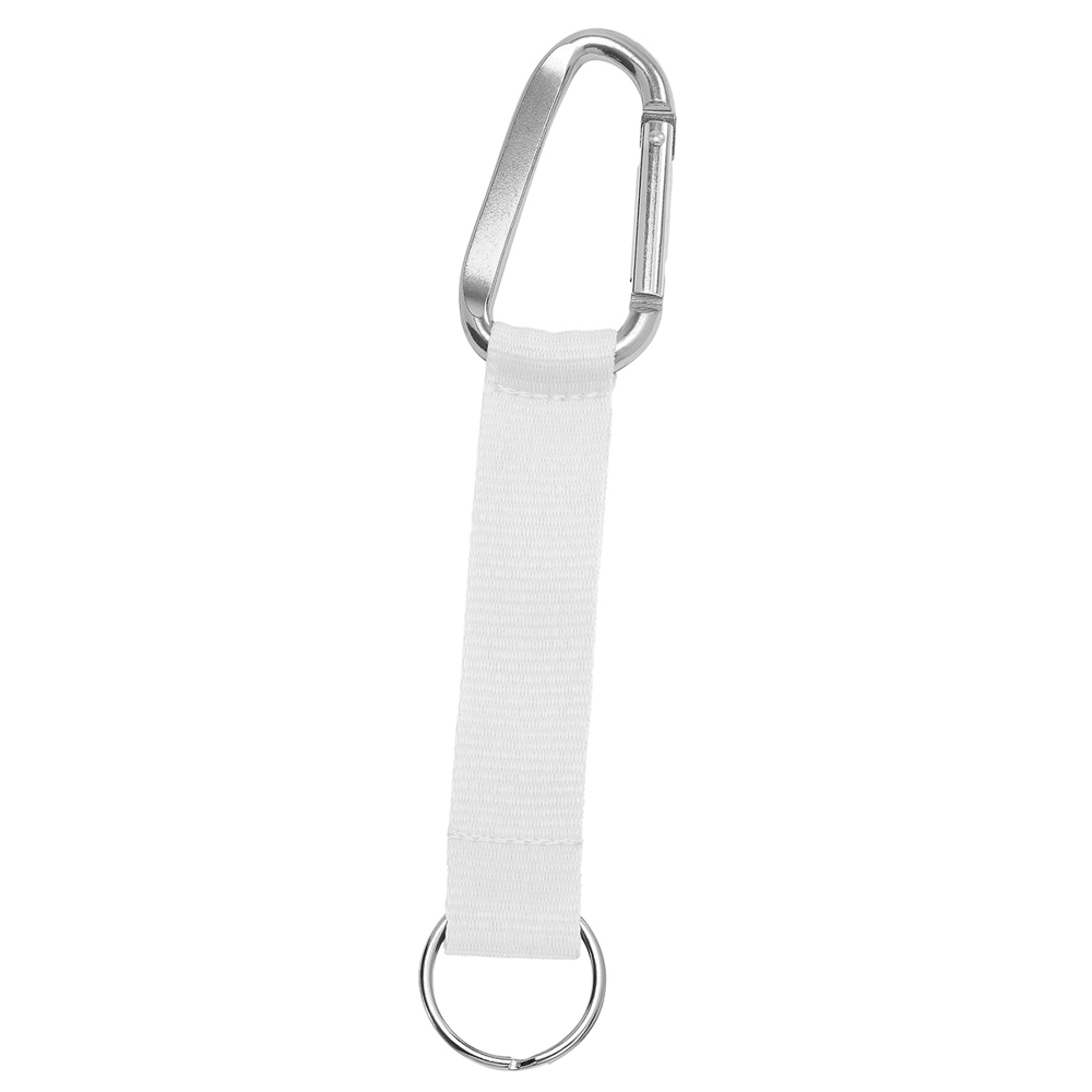 Kurz-Schlüsselband/Kurz-Lanyard "Duo" - weiß/silber