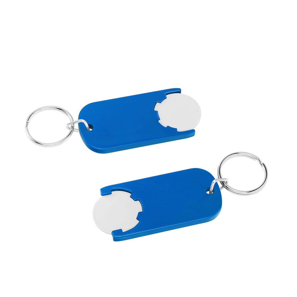 Chiphalter mit 1€-Chip "Alpha" - Weiß/Blau