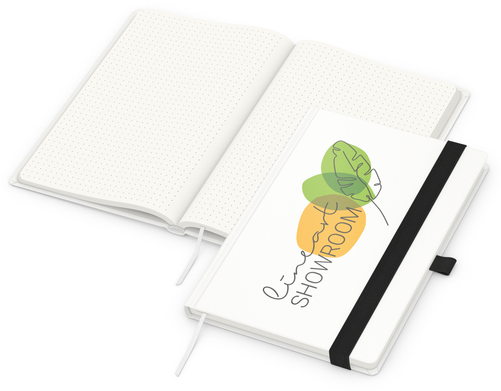 Notizbuch Match-Book RECYCLING Hardcover individuell bedruckt - schwarz