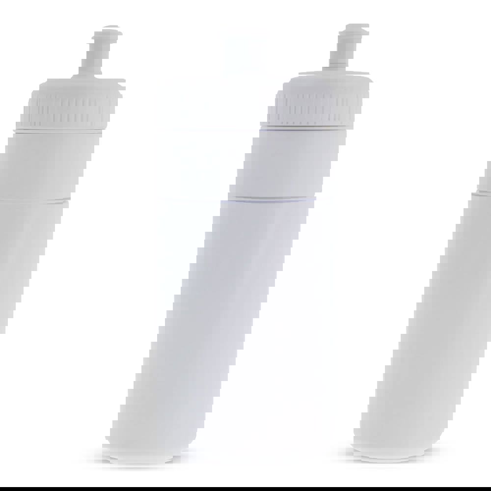 Sportflasche mit Rand 500ml - Weiss / Weiss