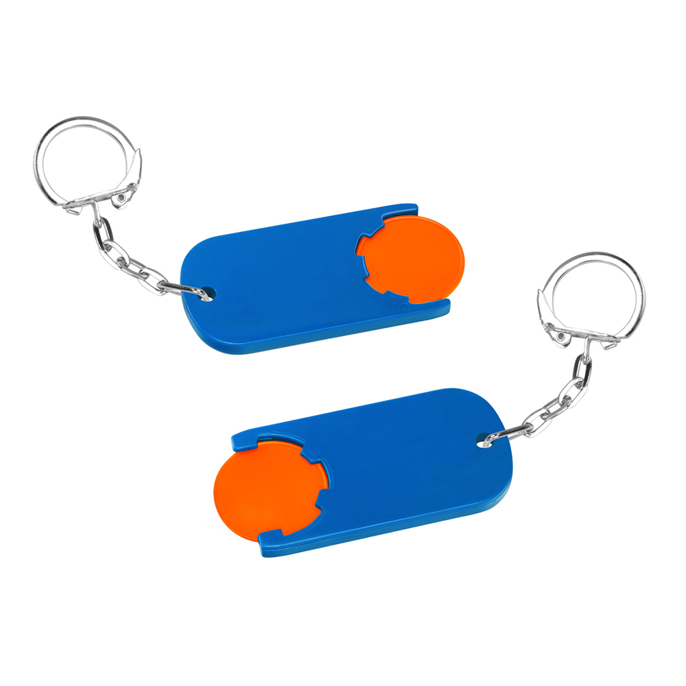 Chiphalter mit 1€-Chip "Alpha" - orange/blau