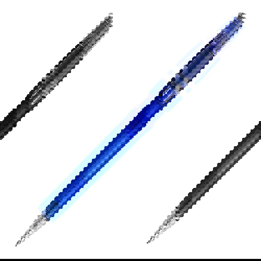 Kugelschreiber Nora Clear Transparent - Transparent / Dunkelblau