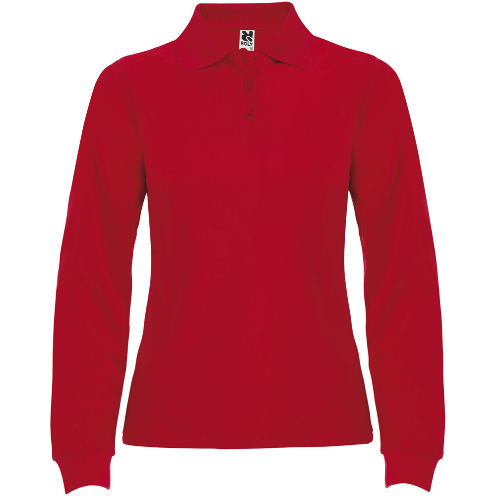 Estrella Langarm Poloshirt für Damen - Rot