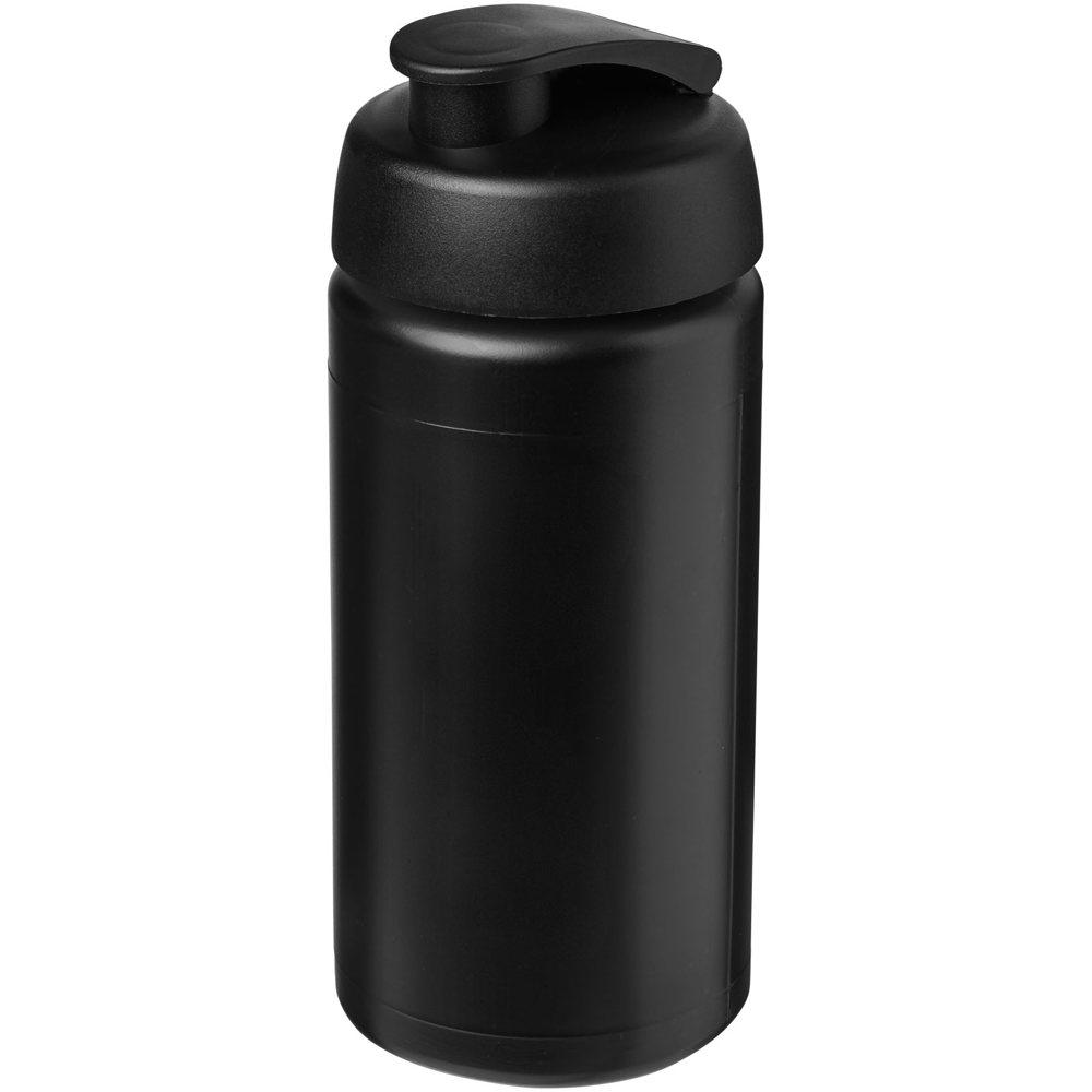 Baseline® Plus grip 500 ml Sportflasche mit Klappdeckel - schwarz