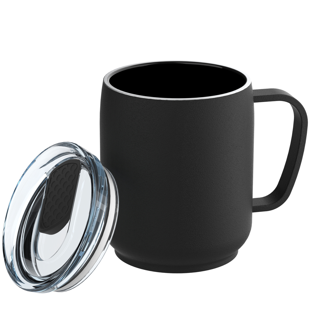 Thermobecher RETUMBLER-myNIZZA CERAMIC - schwarz, transparent