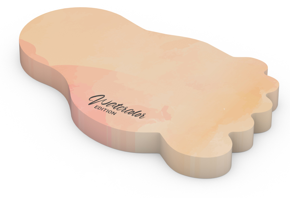 Haftnotizblock Form 125 × 72 mm, 100 Haftzettel, Fuß
