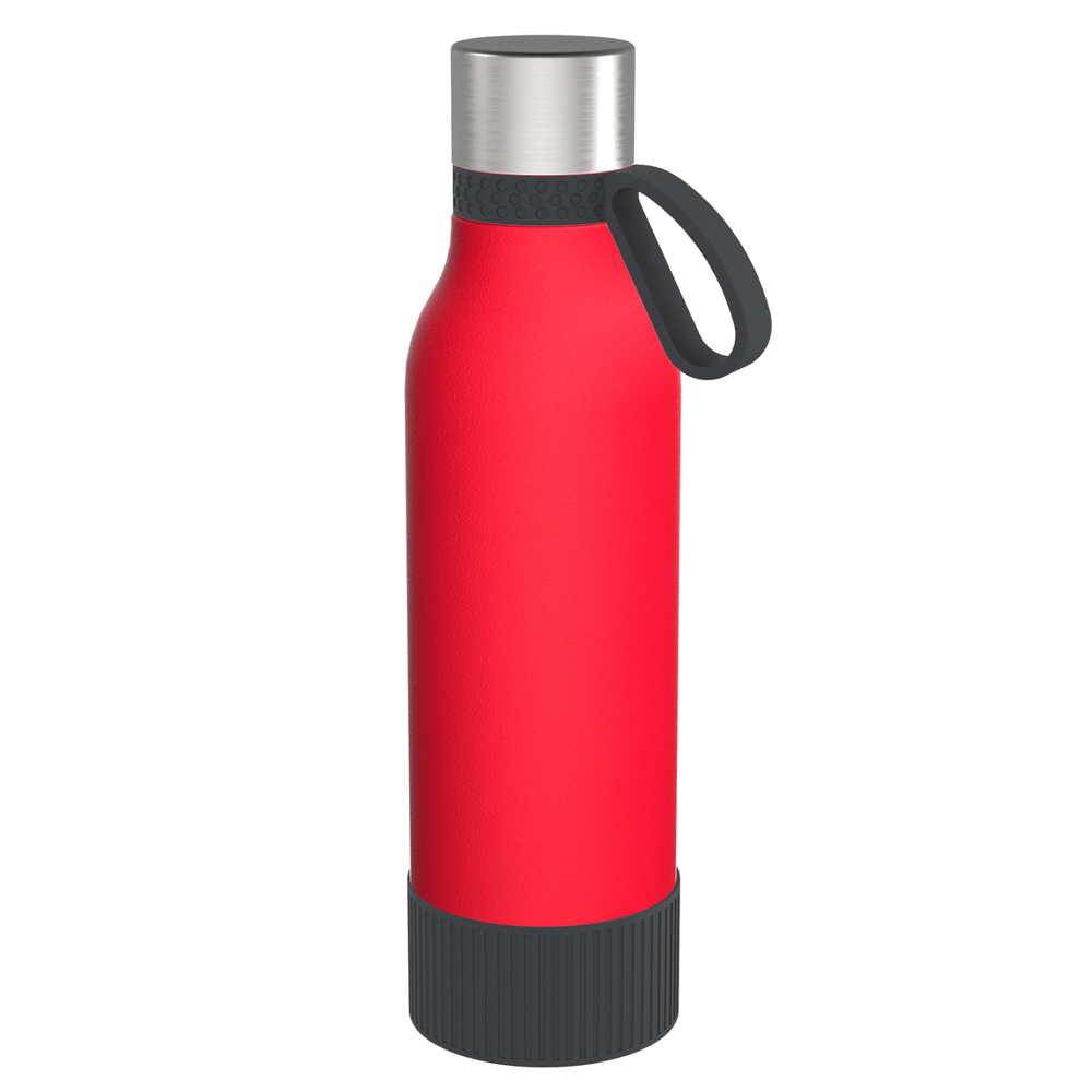 Trinkflasche RETUMBLER-myTOULON II 820 - dunkelgrau, rot