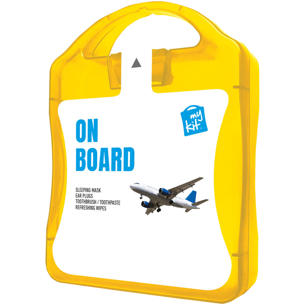 MyKit Flugzeug Reiseset - transparent gelb