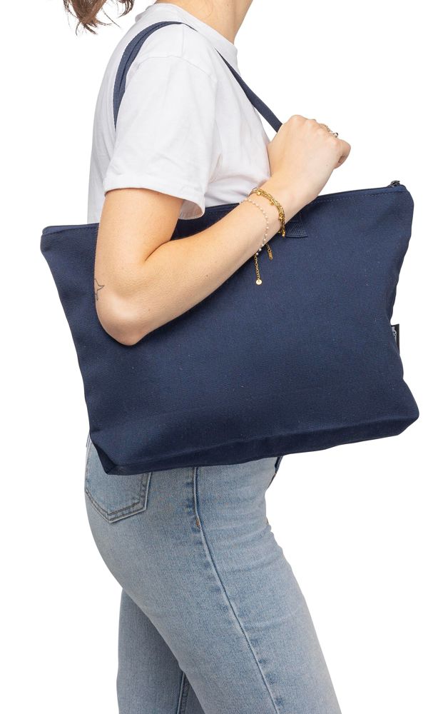 Tragetasche aus recyceltem Polycotton (330 g/m2) Malina