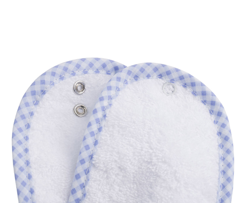 Babylätzchen - weiß, hellblau