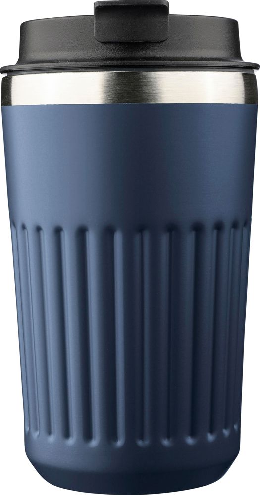 Recycelter Edelstahl-Reisebecher (400 ml) Chiara - Blau