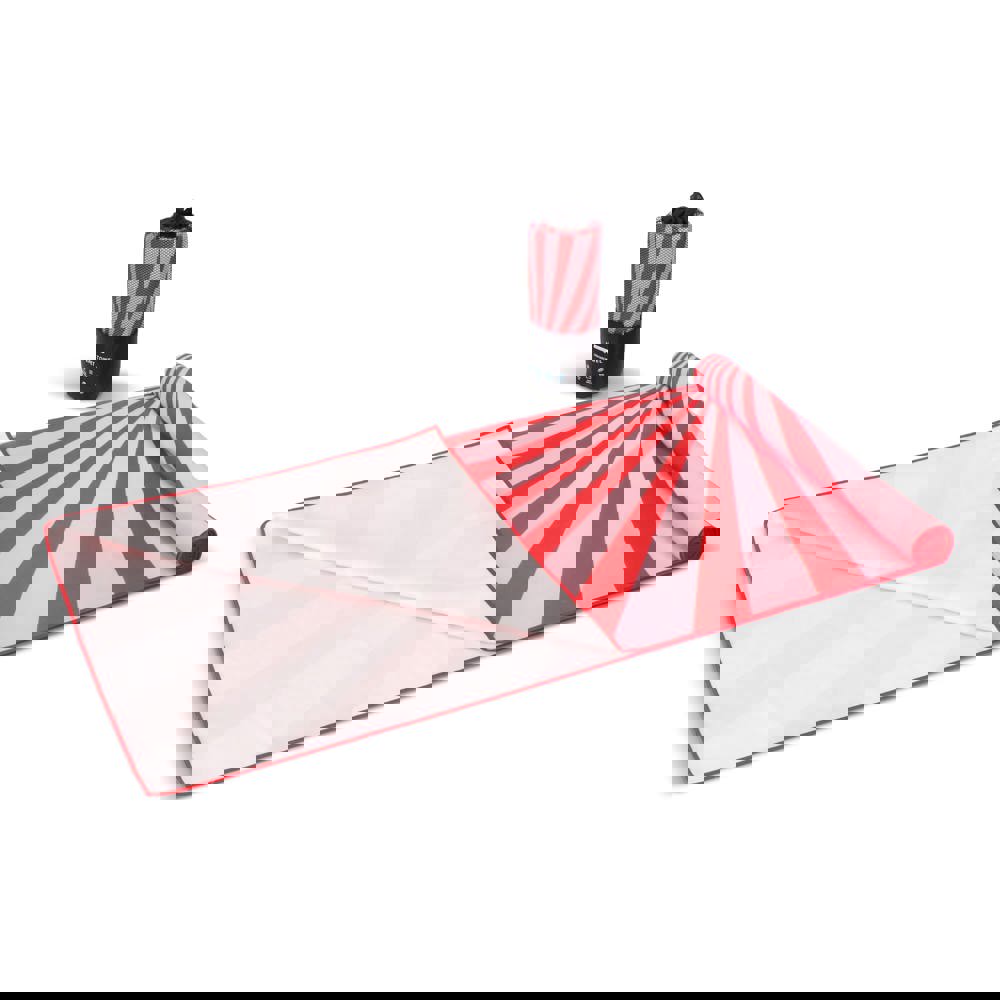 R-PET-Schnelltrocknungs-Strandtuch 100 × 180 cm, Sublimationsdruck - rot