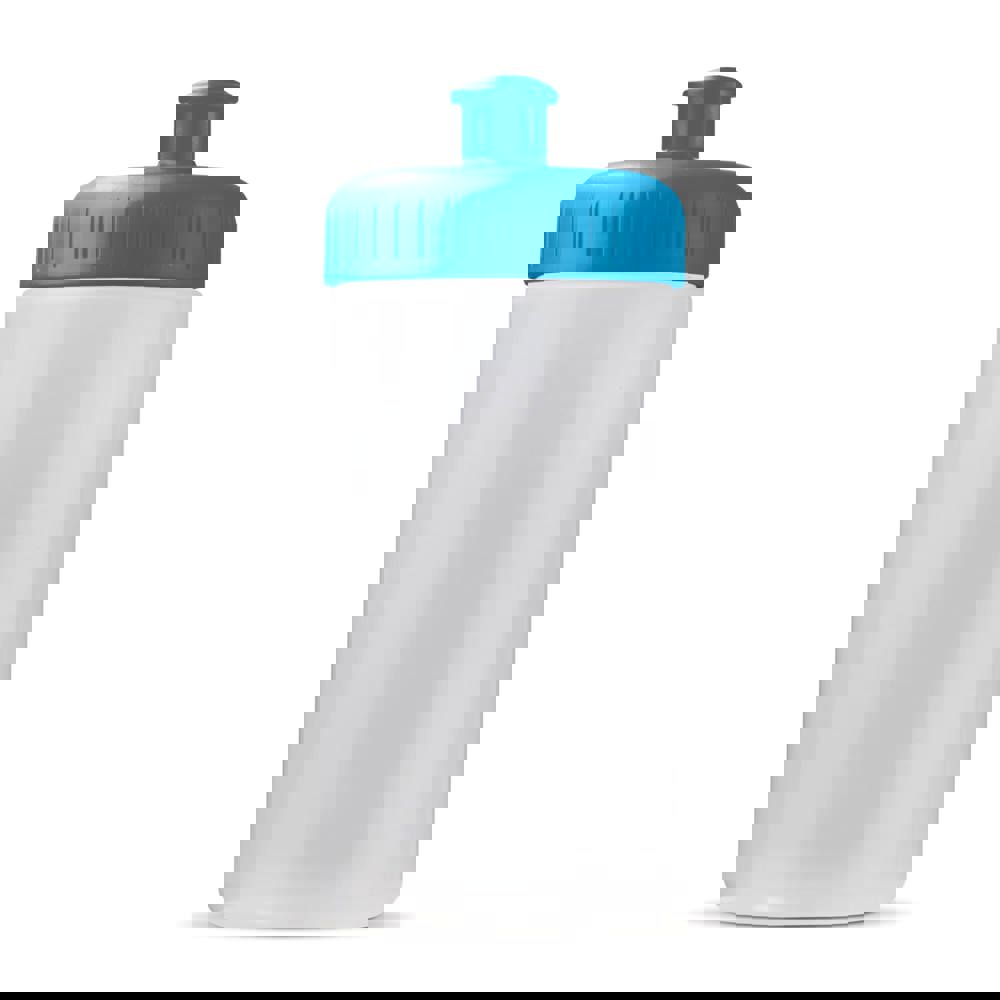 Sportflasche auf Biobasis 500ml basic - Transparent / Hellblau