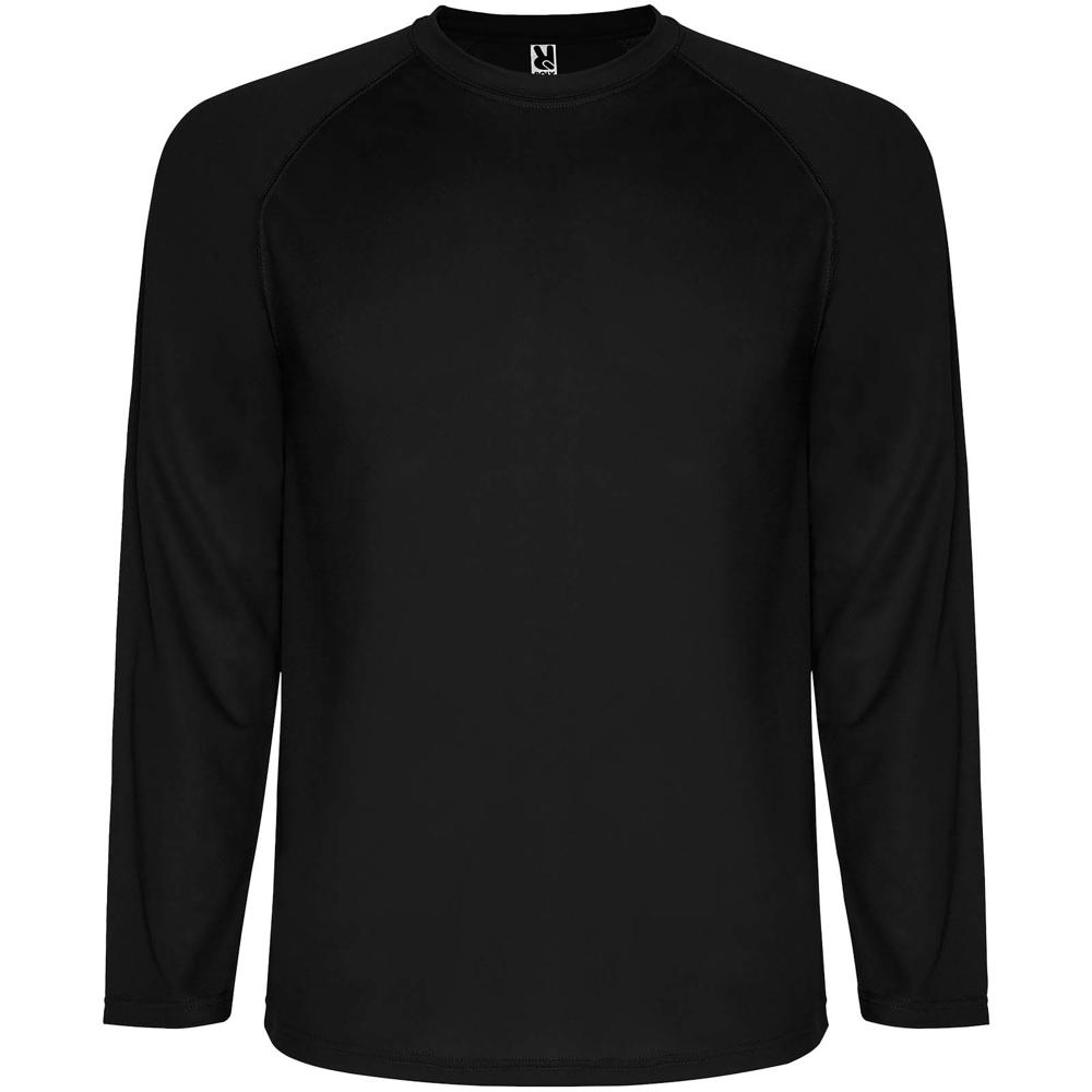 Montecarlo Langarm Sport-Shirt für Männer - Schwarz