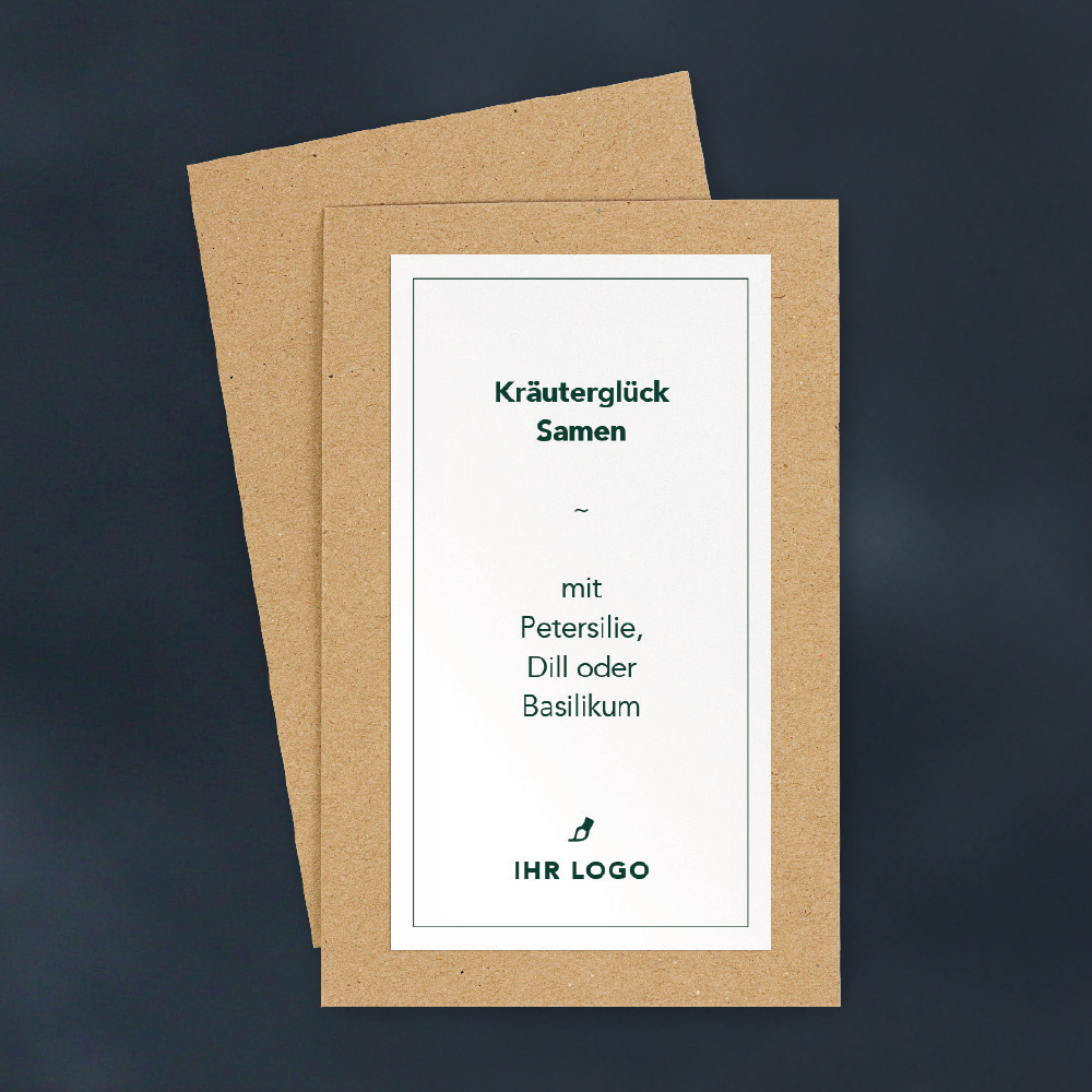 Kräuter-Samenbriefchen mit Label – Herbi