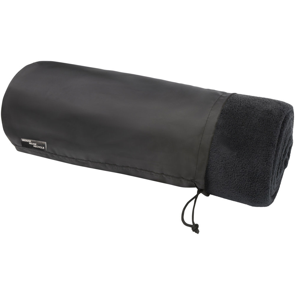 Lily GRS zertifizierte, RPET Decke aus Coral Fleece - schwarz