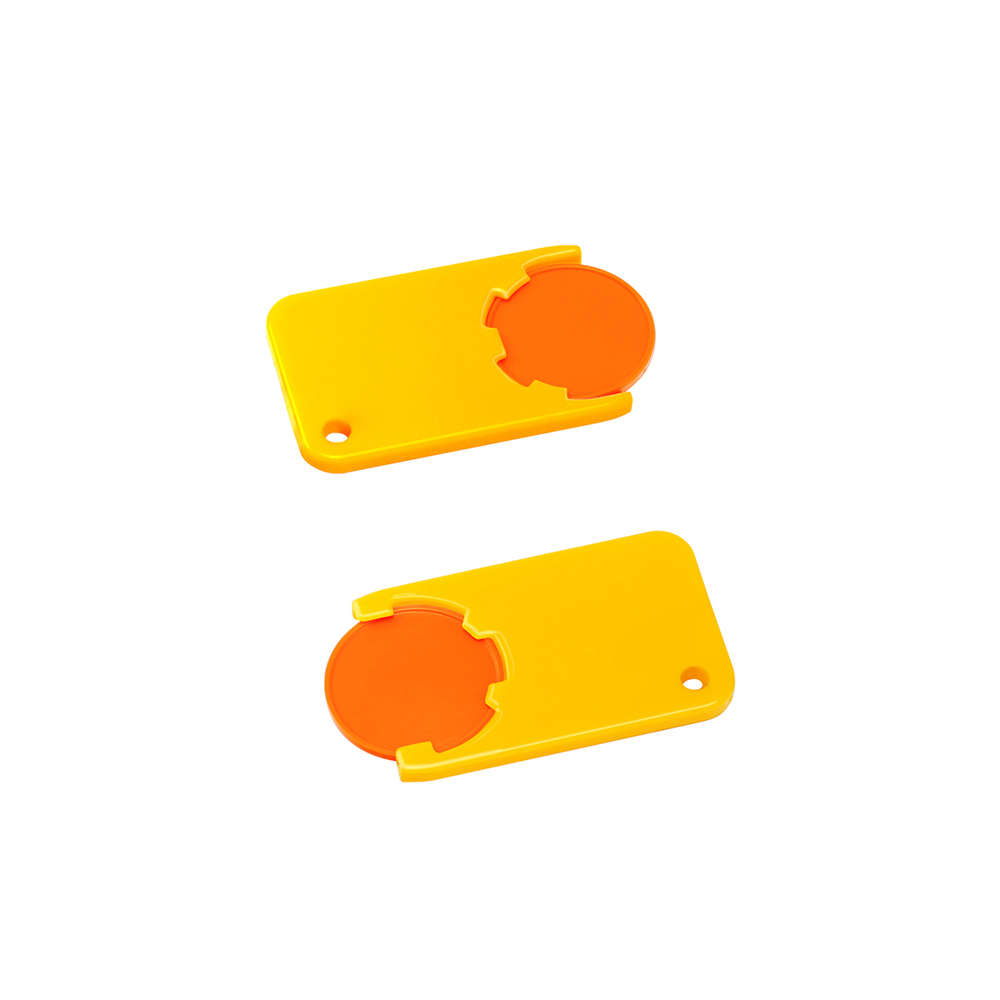 Chiphalter mit 1€-Chip "Beta" - orange/gelb