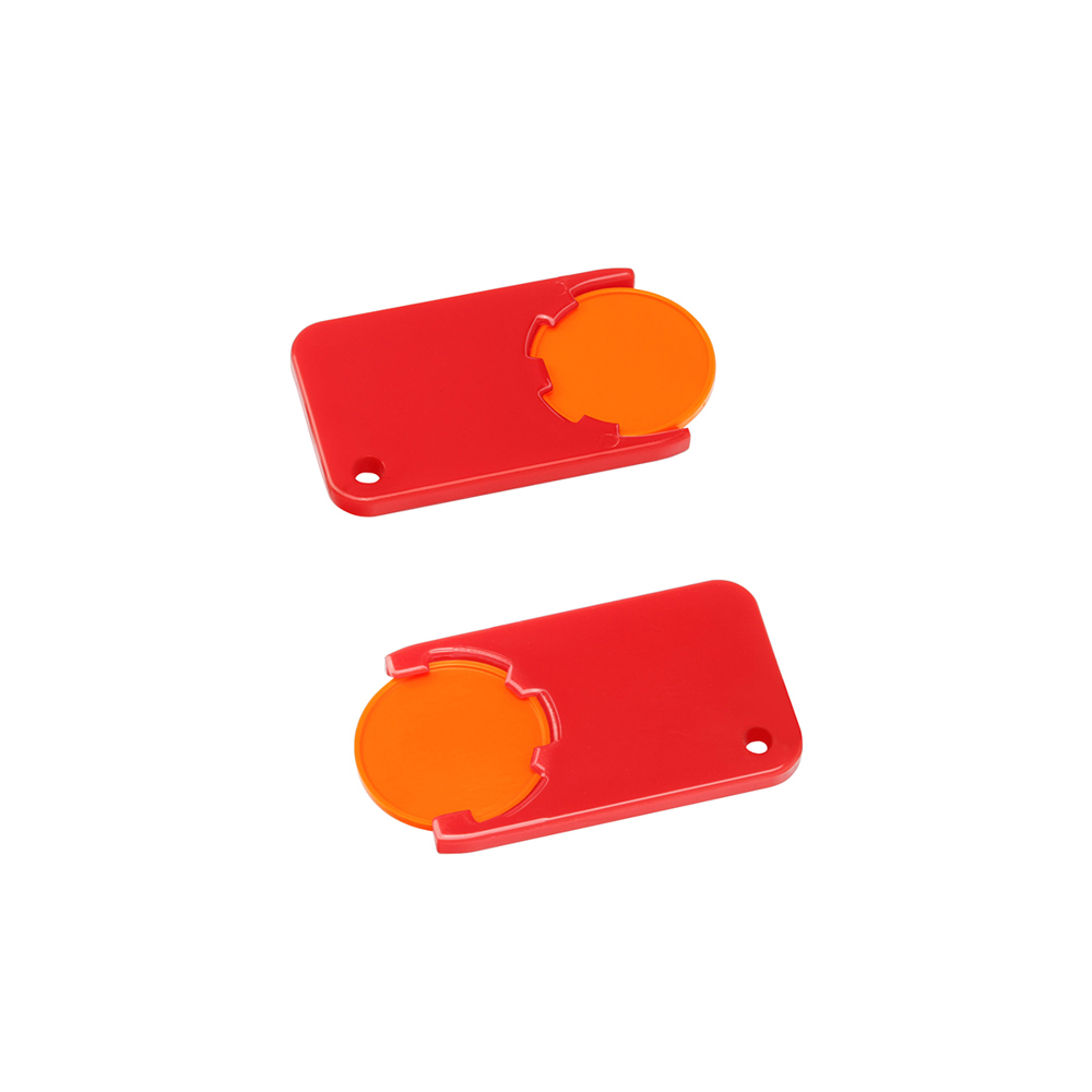 Chiphalter mit 1€-Chip "Beta" - orange/rot