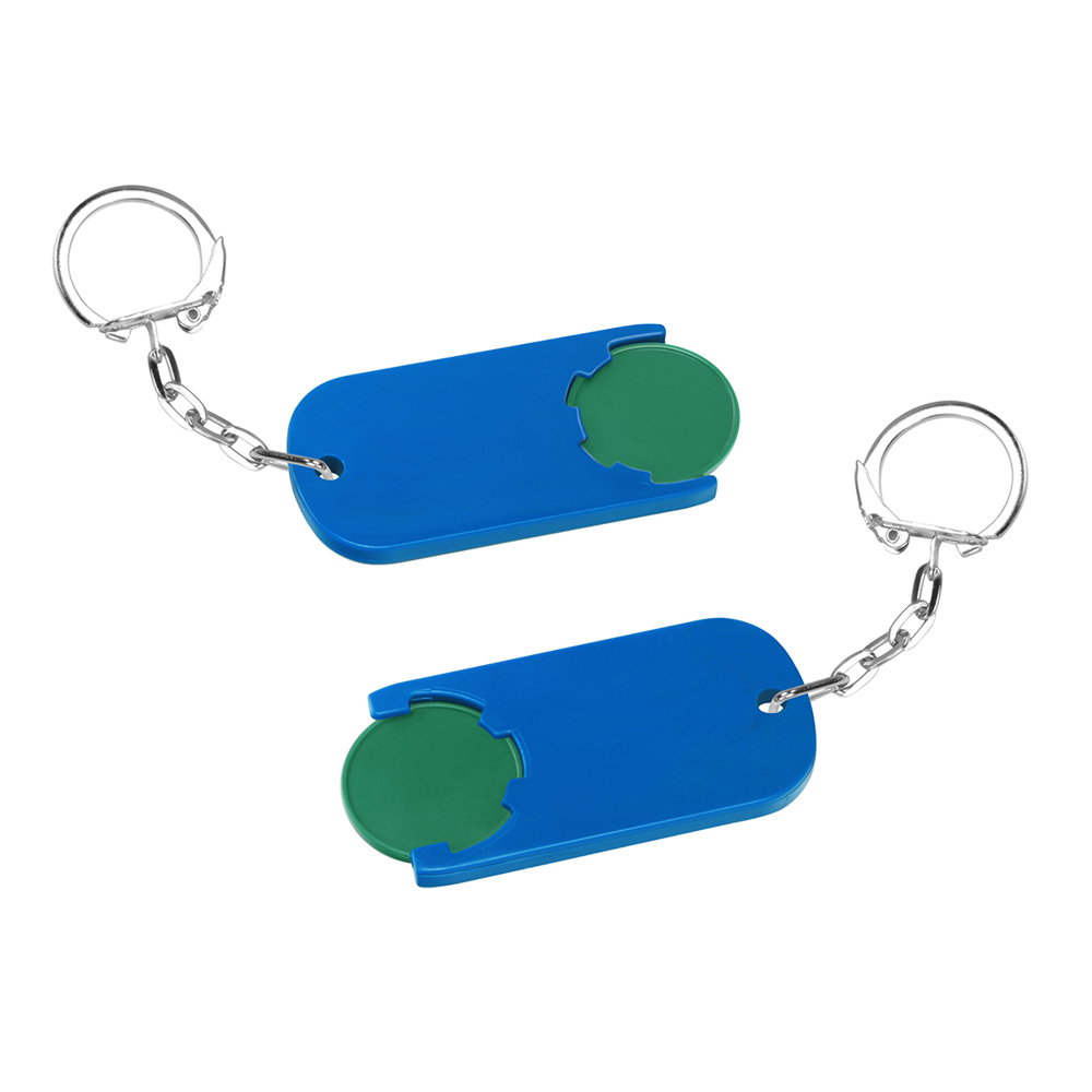 Chiphalter mit 1€-Chip "Alpha" - grün/blau