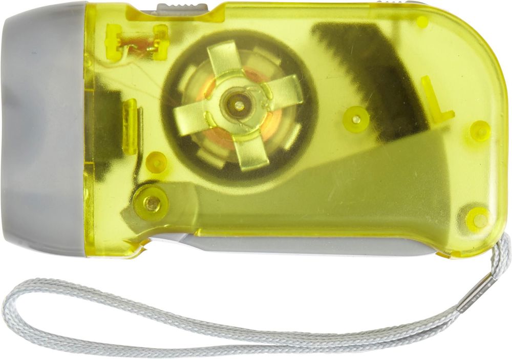 LED-Dynamotaschenlampe aus Kunststoff Tristan - gelb
