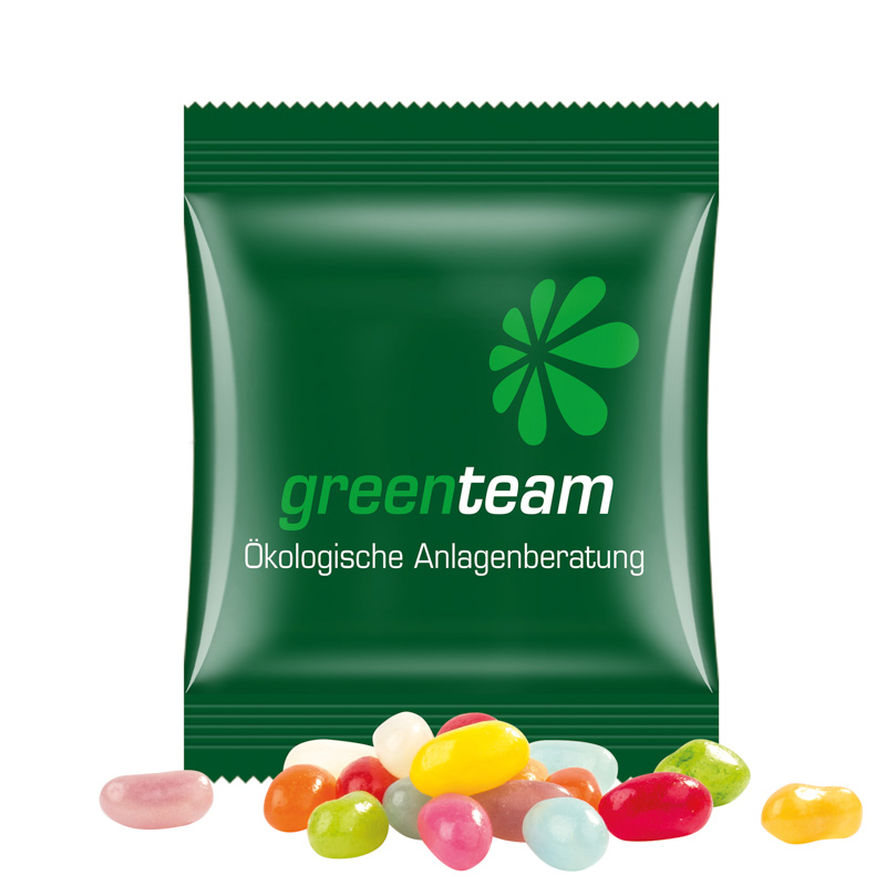 Minitüte 10 g, kompostierbare Folie weiß, Jelly Beans