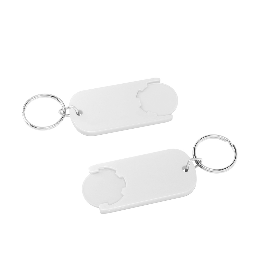 Chiphalter mit 1€-Chip "Alpha" - EXPRESSDRUCK - Weiß/Weiß