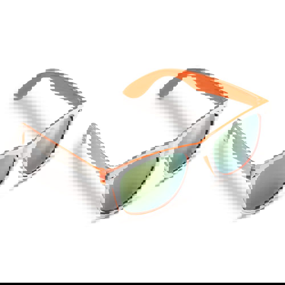 Sonnenbrille Jeffrey, zweifarbig UV400 - Weiss / Orange