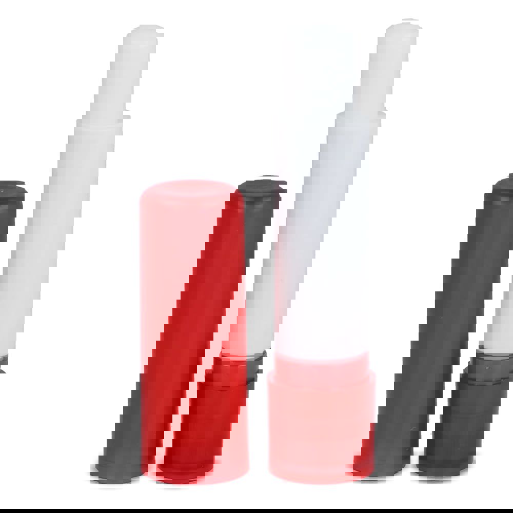 Klassischer Lippenpflegestift aus recycelten Materialien - Ecru / Rot