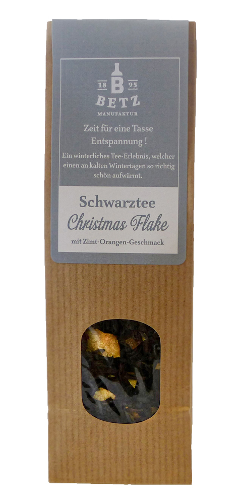 Schwarzer Tee "Christmas Flake",50 g in Präsentkartonage